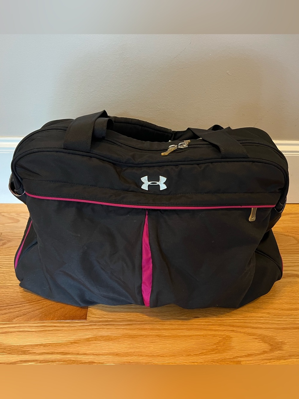 Under Armour Black and Pink Sports Duffel Tote with Accessories
